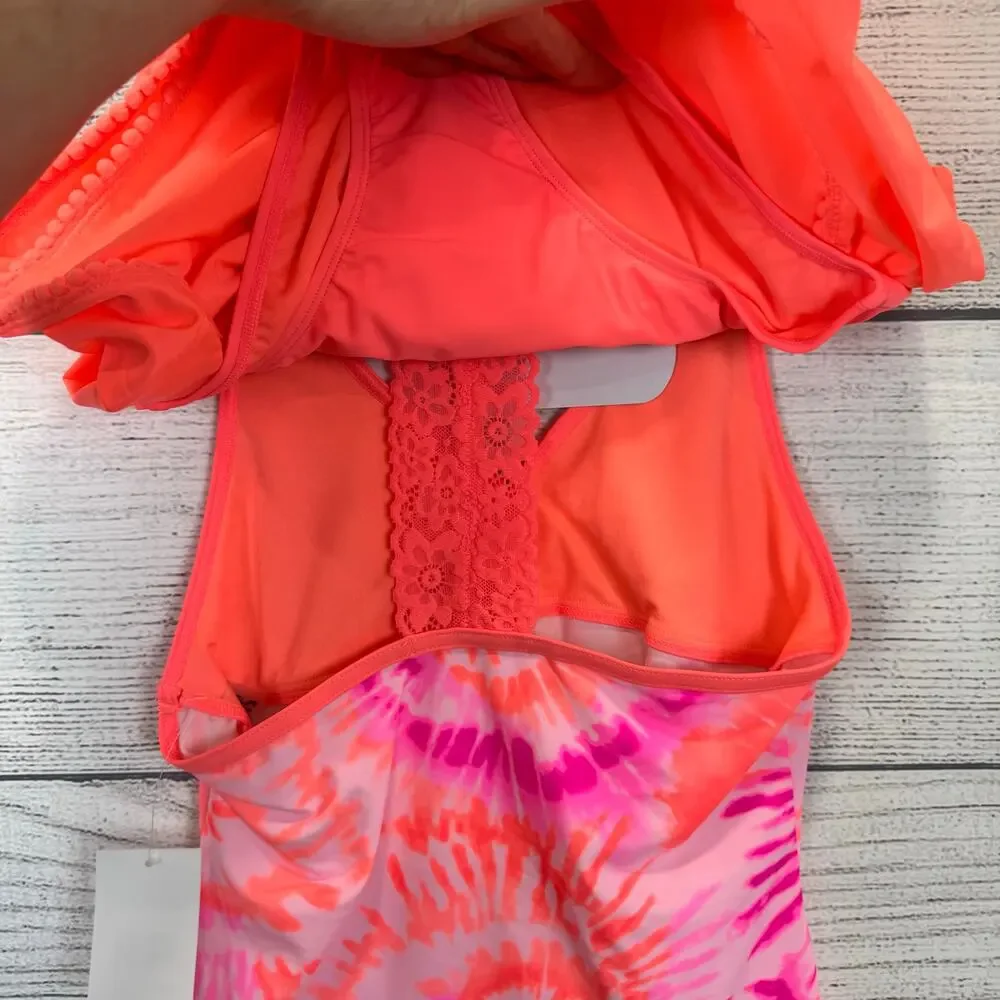 Zeroxposur Girl's Orange & Pink 3 Piece Swimwear Set Size Large (14)
